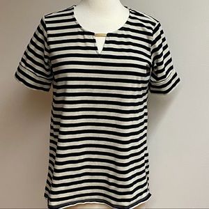 Ruby Rd. Striped Short Sleeve Top